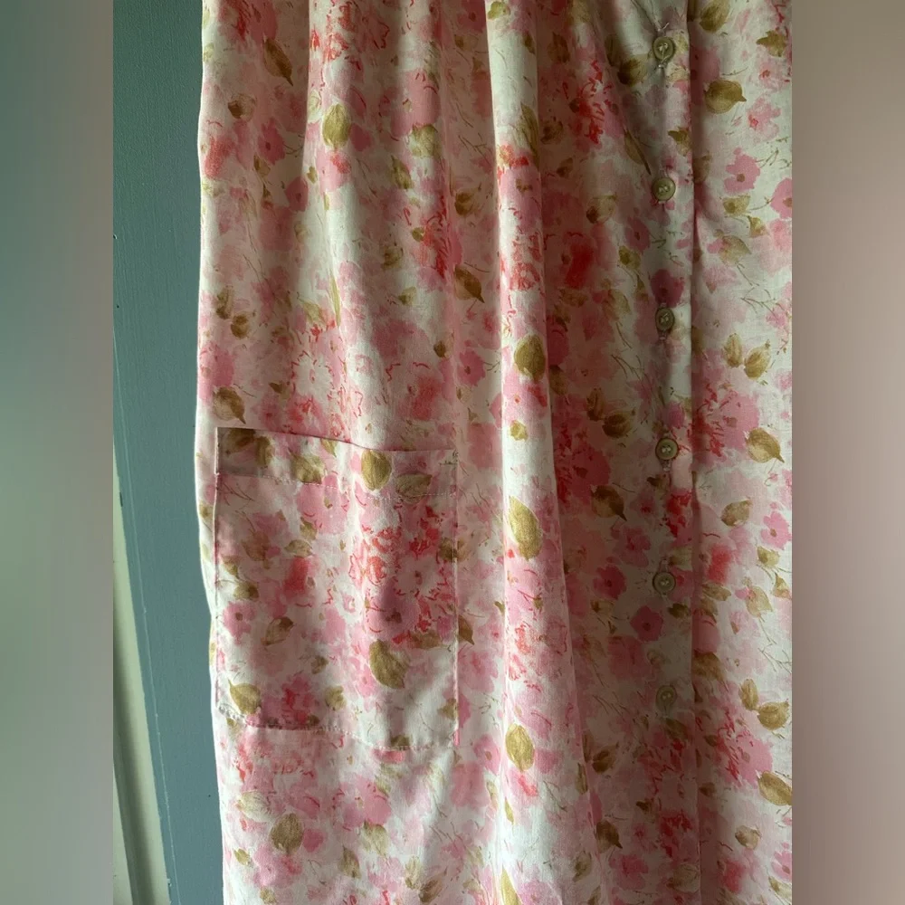 Vintage bedsheet romantic floral nightgown handmade cottage core XL - Picture 2 of 5